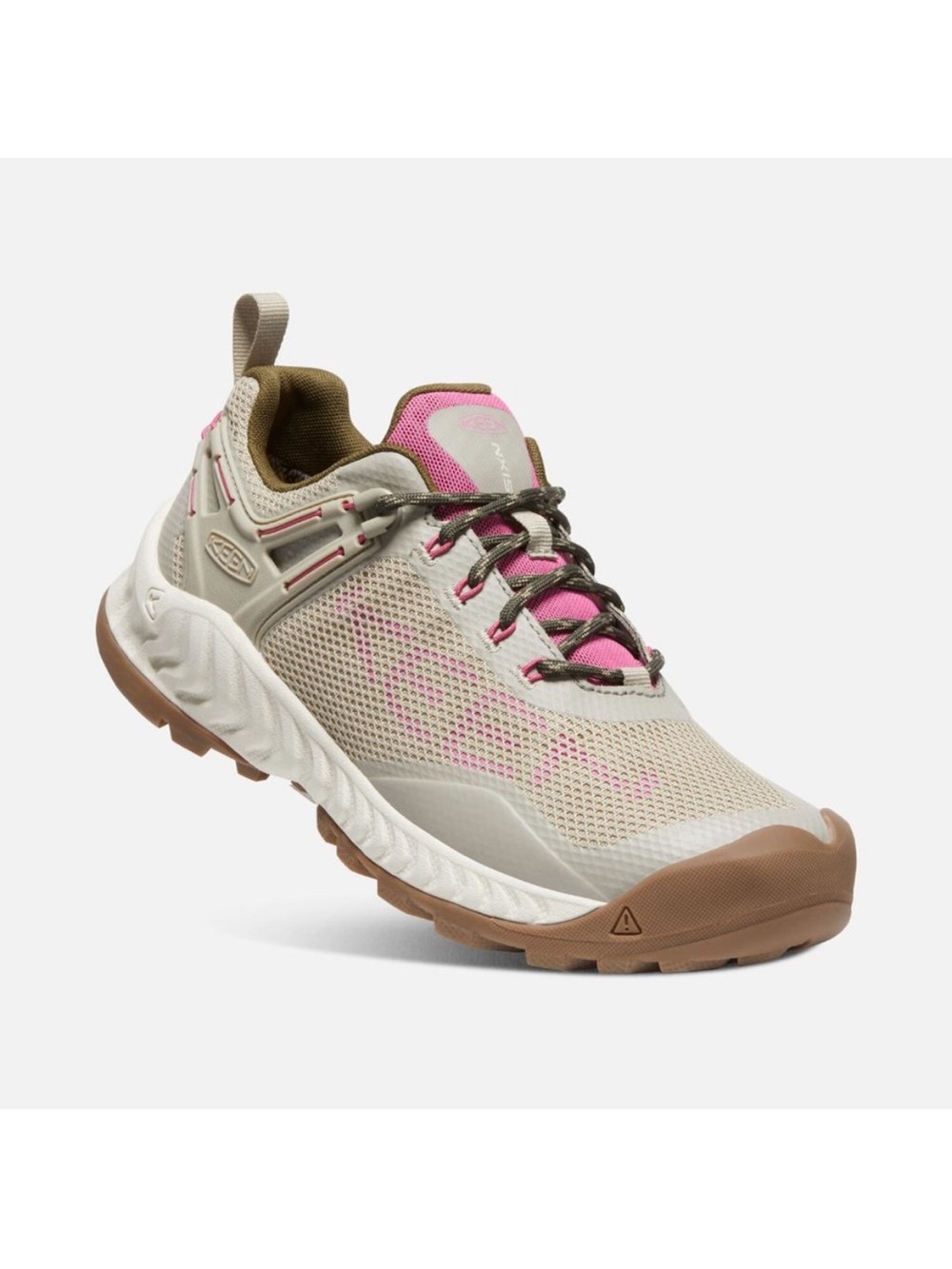 NEW KEEN women's nxis evo waterproof hiking  shoe in plaza taupe ibis rose 5 M